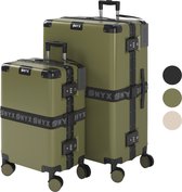 ONYX 2-delige Kofferset - Handbagage en Check-in koffer - 33L/100 L - TSA slot - Spinner wielen - Lichtgewicht Trolley - Aluminium sluiting - Groen