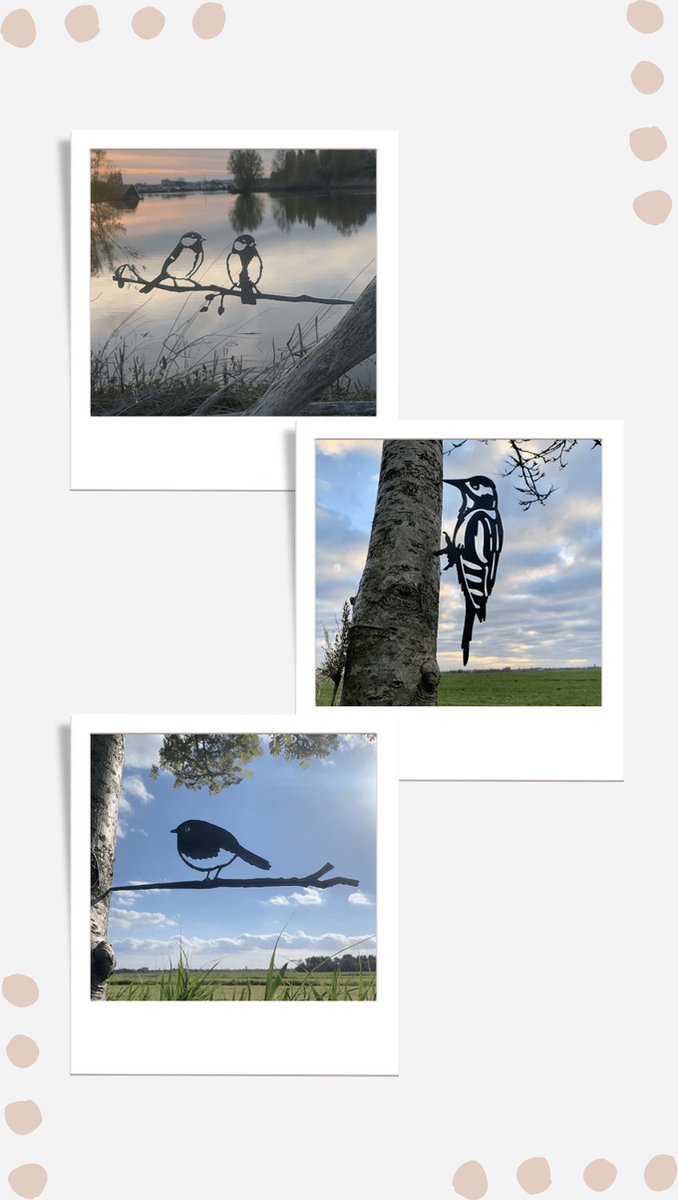 Metalen vogels tuin decoratie - Actiepakket! - Decoratie vogels