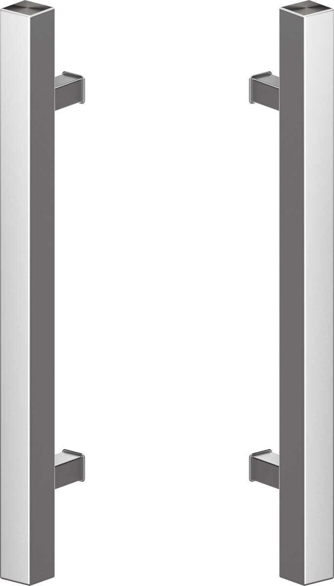 Deurgreep set RVS - 100cm - 90º - 40x40mm - T model