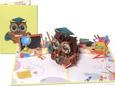 Cartes pop-up Popcards -Succès ! Diplômé ! Wise Owl Diploma Bul Carte pop-up de félicitations Carte de vœux 3D