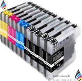 FoxProducts® LC1100 LC980 LC985 - 10stuks inktcartridge Geschikt voor Brother DCP-185 C - DCP-385 C - DCP-395 CN - DCP535 CN - DCP585 CW - DCP-6690 CW - DCP-J615 lc 980 - lc 985 - lc 1100