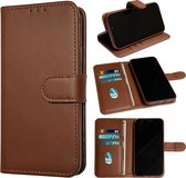 Casemania Hoesje Geschikt voor Samsung Galaxy S23 FE Bruin - Portemonnee Book Case - Kaarthouder & Magneetlipje