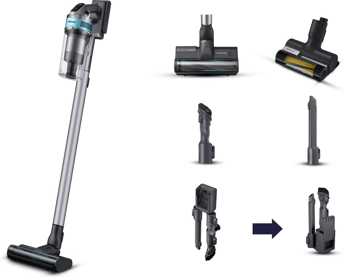 Samsung Jet 75E - 200W - Steelstofzuiger - met Pet Tool - VS20B75AGR1