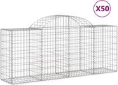 vidaXL - Schanskorven - 50 - st - gewelfd - 200x50x80/100 - cm - ijzer