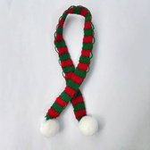 Mini kerst sjaaltjes - Groen/Rood - 10 stuks - Kerst versiering - Kerstboom Ornament