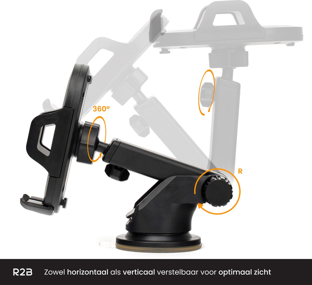 R2B Telefoonhouders Auto Zuignap - Raam/Dashboard/Ventilatie - Telefoonhouder Auto - Gsm Houder Auto - Autohouder - Mobiel Houder Auto - Telefoon Houder - Auto Telefoonhouder - Phone Holder Car – foto 2
