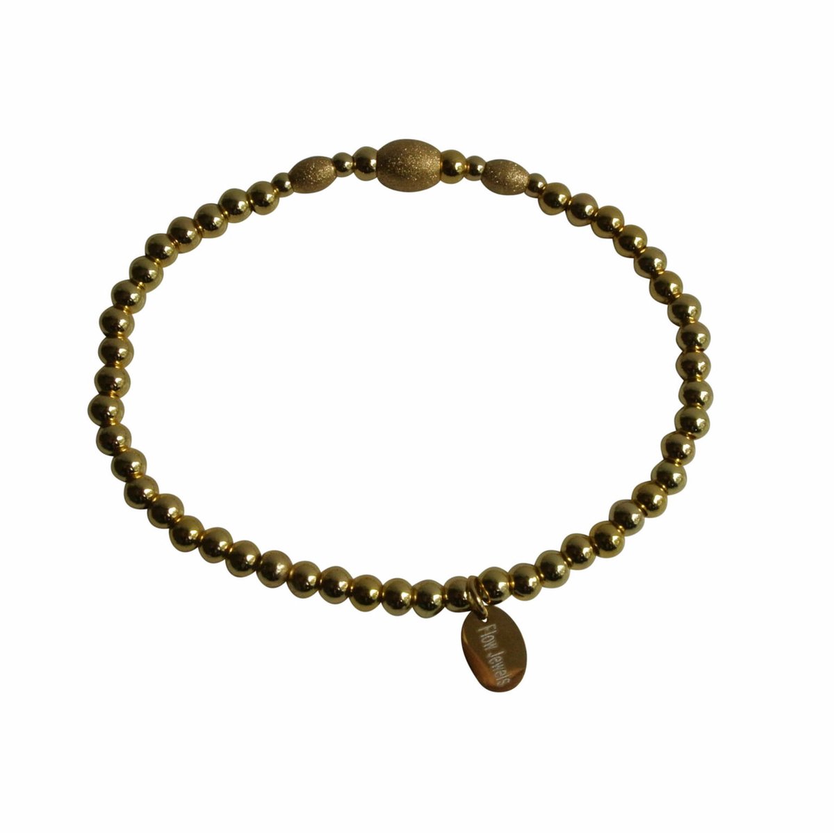 FlowJewels - armband - stainless steel - stardust - goud kleurig