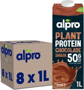 Alpro - Alternative au Lait de Soja Goût Chocolat - Boisson Soja Protéines Végétales - Alternative au Lait Soja Protéinée Saveur Chocolat - Lot de 8x1L