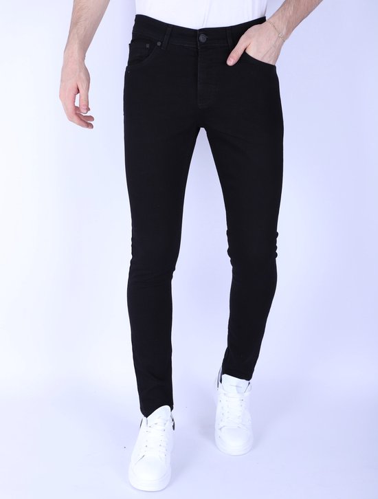 Nette Heren Spijkerbroek Slim-Fit met Stretch -1091- Zwart