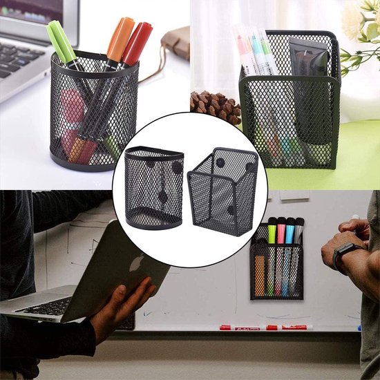Magnetische pennenhouder, magnetische koelkasthouder, opbergmand, pennenhouder met sterke magneten voor whiteboard, generiek
