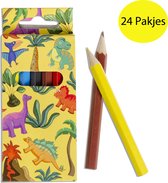 24 pièces Cadeaux à distribuer 6 pièces crayons de couleur Dinosaurus - cadeaux à distribuer pour les enfants - Klein Jouets - friandises - cadeaux pour les Enfants