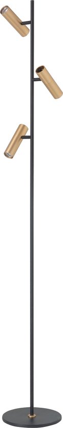 Vloerlamp Trend Zwart/ Goud 3 lichts 158cm mini GU10
