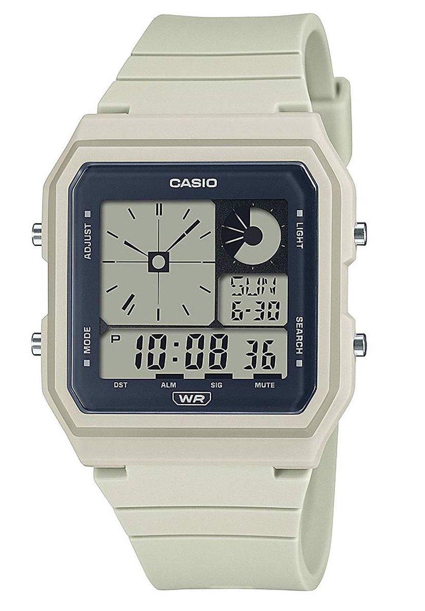 Casio Casio Collection LF-20W-8AEF Horloge - Kunststof - Crème - Ø 34 mm