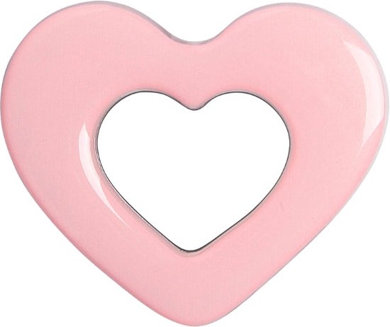 Foto: Popgrip love roze hartje met spiegel standaard met spiegeltje roze pink