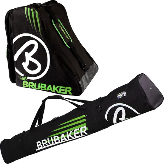 BRUBAKER Davos Combi Set - Skitas en Skischoen Tas voor 1 paar ski's + stokken + schoenen