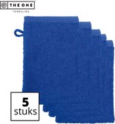 The One Towelling Washandjes - Washanden - Voordeelverpakking - 100% Katoen - 16 x 21 cm - Koningsblauw - 5 Stuks