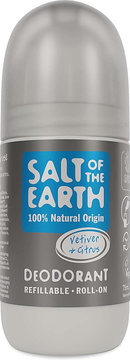 Goedkoopste Salt of the Earth Hervulbare Roll-on Deodorant - Vetiver & Citrus