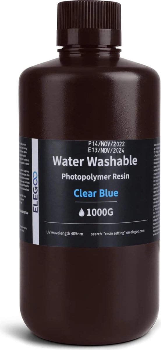 Elegoo - Water Washable Resin 1kg - Clear Blue