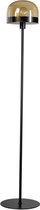 ETH Vloerlamp Dopp 1x E27 licht amber glas/zwart