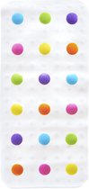 Dandy Dots Colourful Children’s Non Slip Bath Mat/ Baby Bath Tub Mat/ Bathroom Mat with suction cups, Multi Colour, 77.5 x 36.2 cm