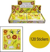 12 VELLEN Wilde Dieren Stickers - 120 Stickers - Uitdeelcadeaus - Traktatie voor Kinderen - Stickers voor Kinderen