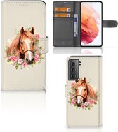 Telefoonhoesje met Pasjes geschikt voor Samsung Galaxy S21 Paard