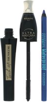 Bourjois Twist Up The Volume Mascara + Contour Clubbing Pencil - Ultra Black-Bleu Néon