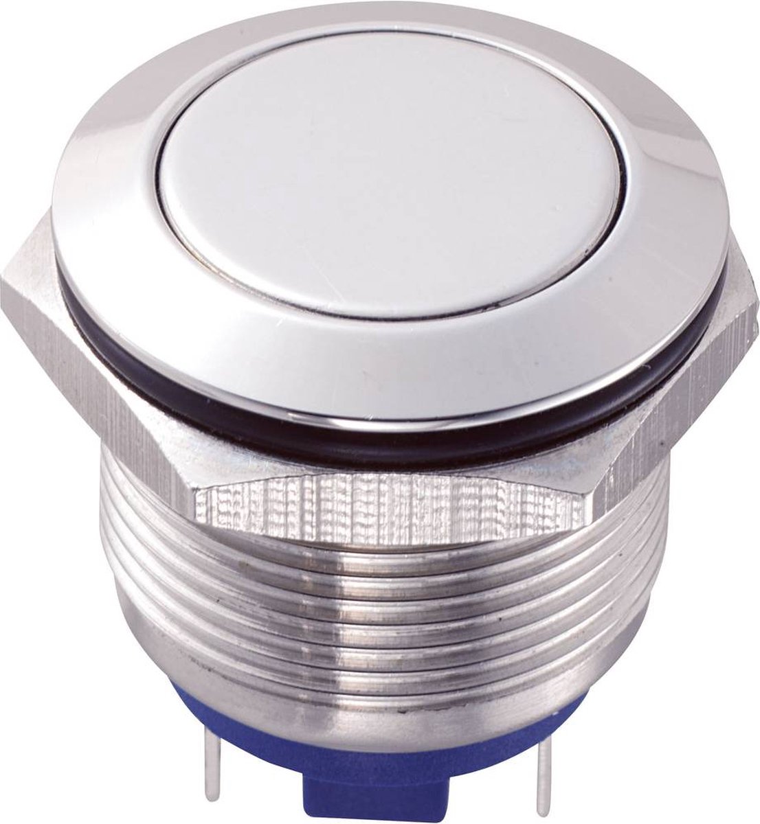 TRU COMPONENTS GQ19F-10/J/S Vandalismebestendige druktoets 48 V/DC 2 A 1x uit/(aan) Moment IP65 1 stuk(s)
