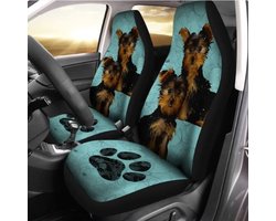 Stoelhoezen auto - universeel - stoelhoes voor in de auto - stoelovertrek - Yorkshire terrier - hond