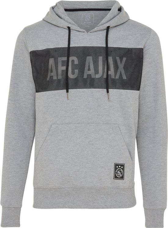 Ajax-hooded sweater grijs mesh junior | Official Ajax Fanshop