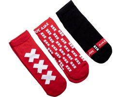 foto van Ajax-sneakersocks 3-pack (maat 31-34)