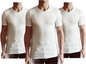 Dice mannen T-shirt 3-stuks met hoge V-hals wit maat XXL