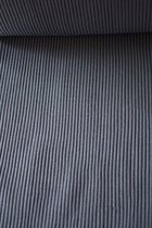 Tissu bord côte uni bleu foncé gris 1 mètre - tissus mode pour couture - tissus