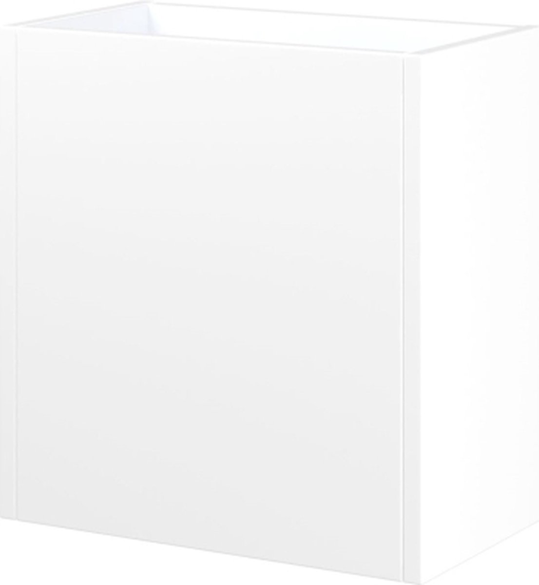 Proline fonteinonderkast met 1 links- of rechtsdraaiende push-to-open deur 40 x 23 x 40 cm, glans wit