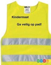 *** Fluorescerend Geel Reflecterend Wegenbouw Veiligheidsvest voor Kinderen - One size fits all - Veiligheid Kids Fluor Pech Werkkleding Klussen Bescherming - van Heble® ***
