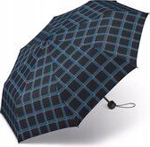 Happy Rain - Mini paraplu met UV bescherming - Automatisch - Blauw zwart - 94 CM