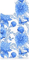 Bloemen Hoesje Geschikt voor iPhone 13 Flowers Blue