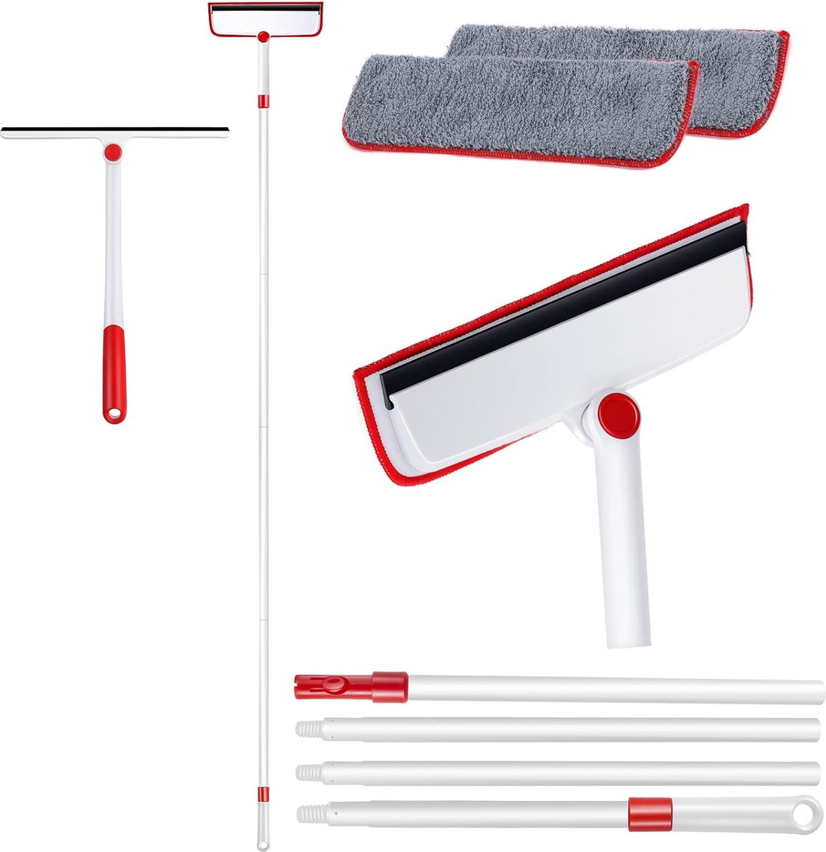 2x PD® Professionele Raamwisser met Rubberen Spons - XXL - 45CM - Houten Steel