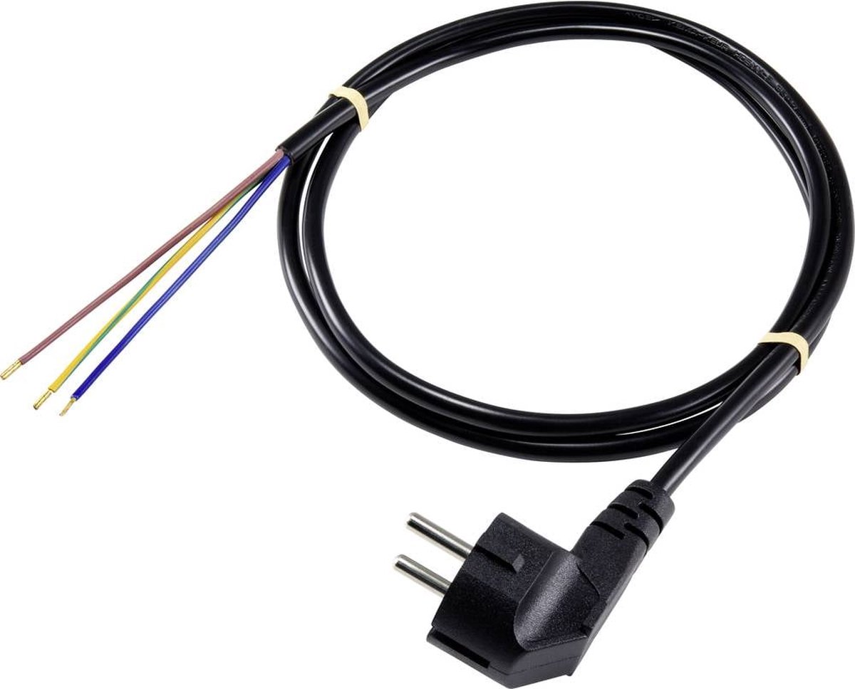 Sygonix SY-5043474 Stroom Aansluitkabel Zwart 3.00 m