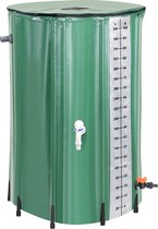 Regenton voordeelset |Regenton Watervat Groen 380liter+ pvc steunbalk Regenwatertank - 68 x 100 cm - regenton - regentonnen - watertank - regen - waterton - watervat - opvouwbaar