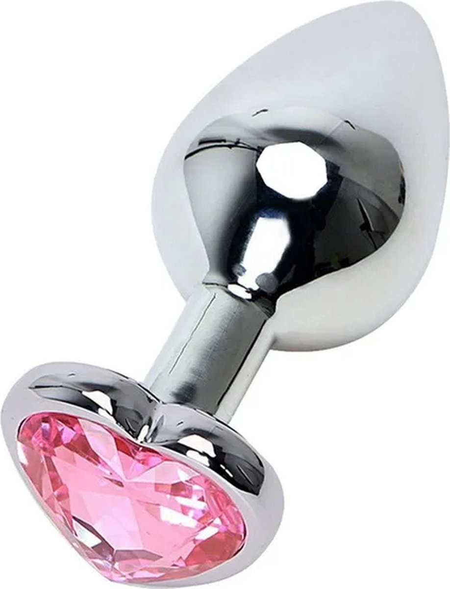Goedkoopste Buttplug - Buttplugs - Anaalplug - Prostaat stimulator - Hartje - Roze - Maat S