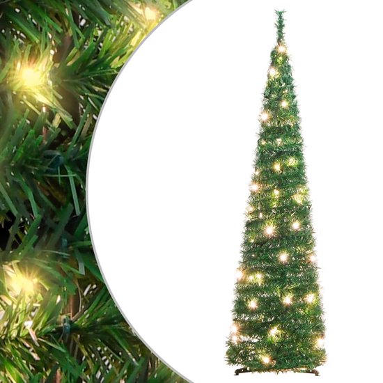 vidaXL Kunstkerstboom pop-up 100 LED's 150 cm groen, kerstboom
