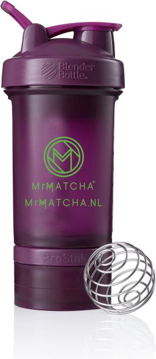 Goedkoopste Blender Bottle - Lekvrije shaker en Shakebeker - 600 ml - Inclusief 2 Containers, Pillendoosje en BlenderBall voor Klontvrije matchas - Milieuvriendelijk Design -Mr.MATCHA