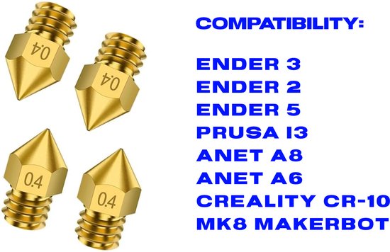 Buses D'Imprimante 3D + Outils de Bricolage pour V6 0.2Mm 0.3Mm 0.4Mm