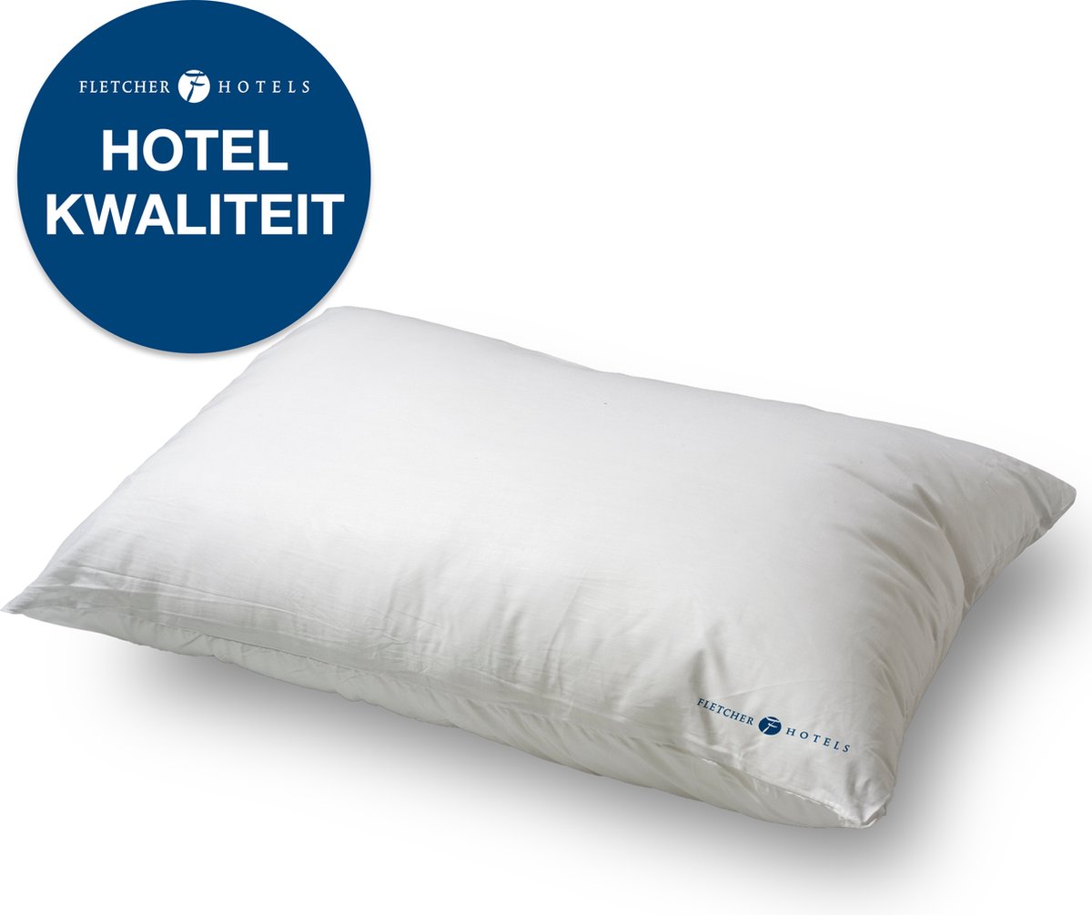Fletcher Hotels - Hoofdkussen Comfort - Antihuisstofmijt - Uitwasbaar - Hotelkwaliteit - Rugslaper - Zijslaper