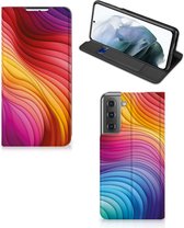 Stand Case geschikt voor Samsung Galaxy S21 FE Regenboog