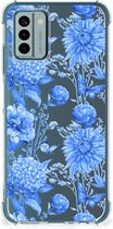 Case voor Nokia G22 Flowers Blue