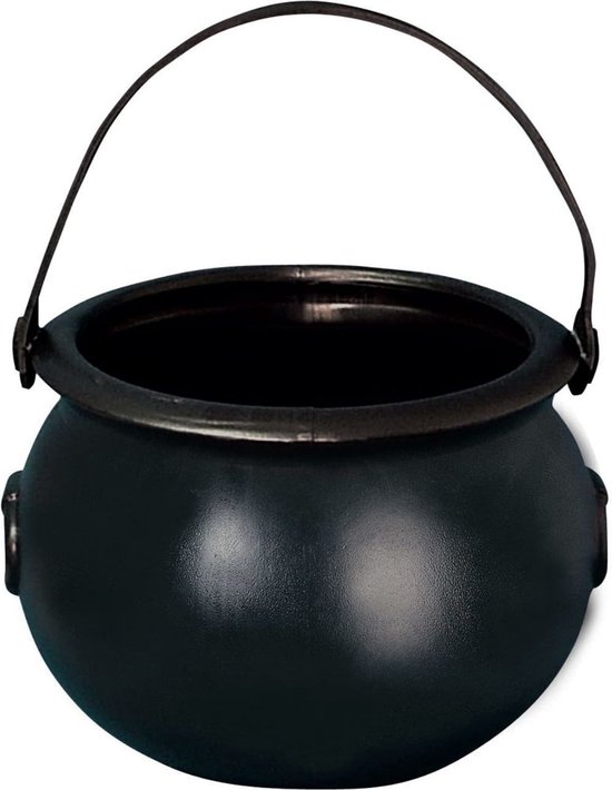 Rubies Heksenketeltje/kookpotje - zwart - D20 x H15 cm- Halloween versiering/decoratie en verkleed accessoires