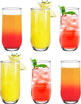 Glasmark Drinkglazen/waterglazen Tumblers - transparant glas - 12x stuks - 400 ml