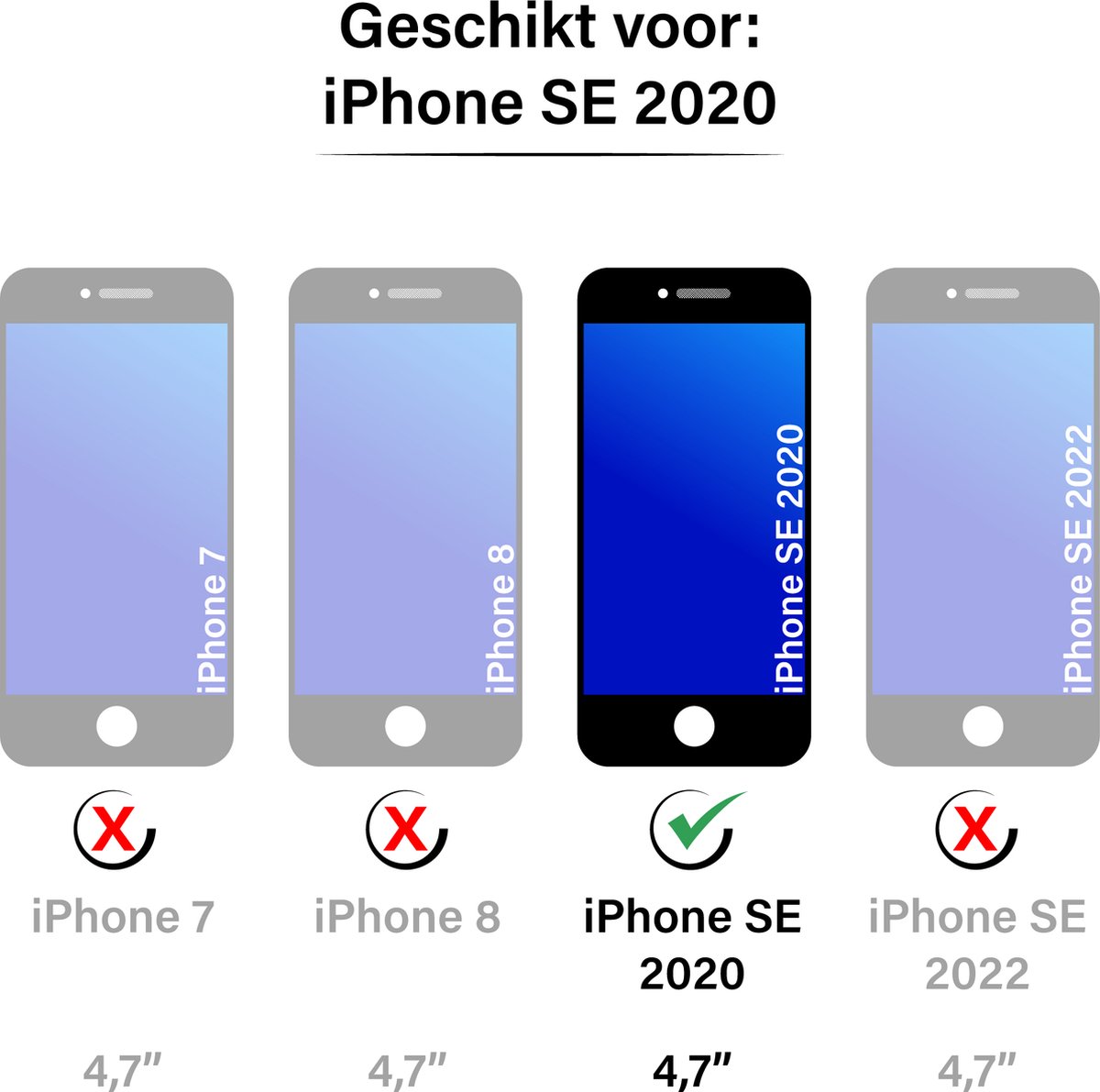 Hoesje geschikt voor iPhone SE 2020 - Full body - 2 delig - Backcover - Kunststof - Goud